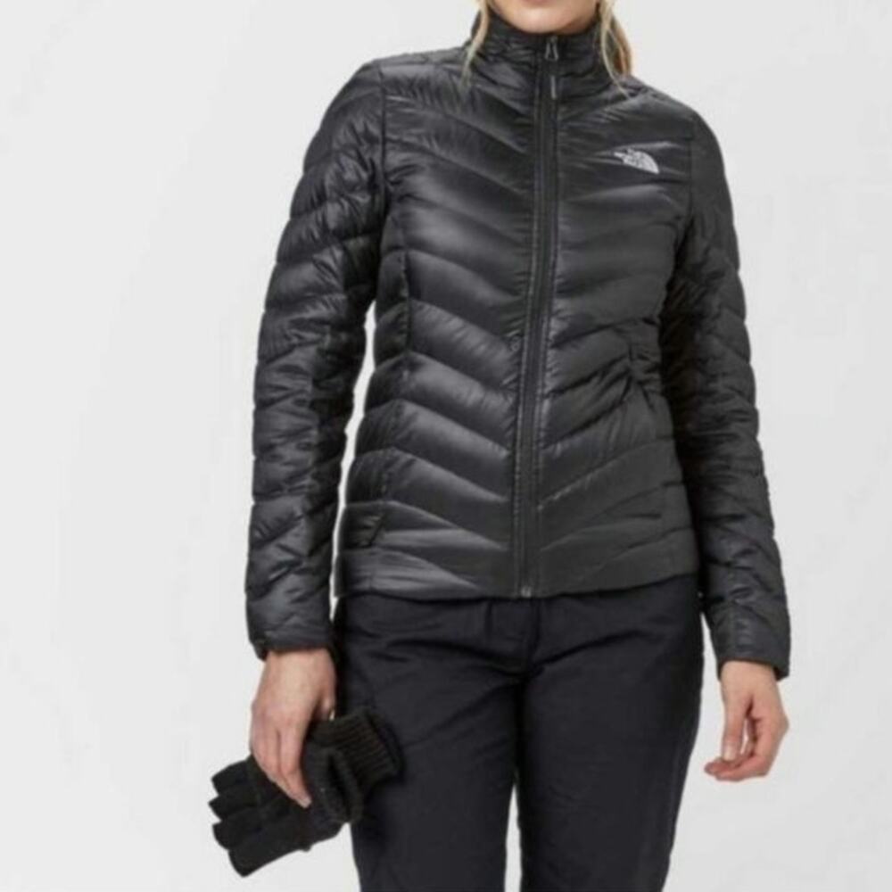 North Face Black 550 Goose Down Insulated Zip Front Puffer Jacket small black